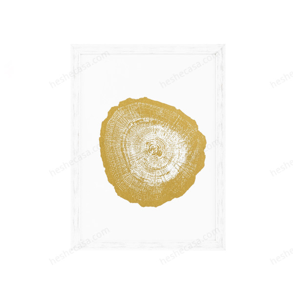 Prints Gold Foil Tree Rings Set Of 4装饰画