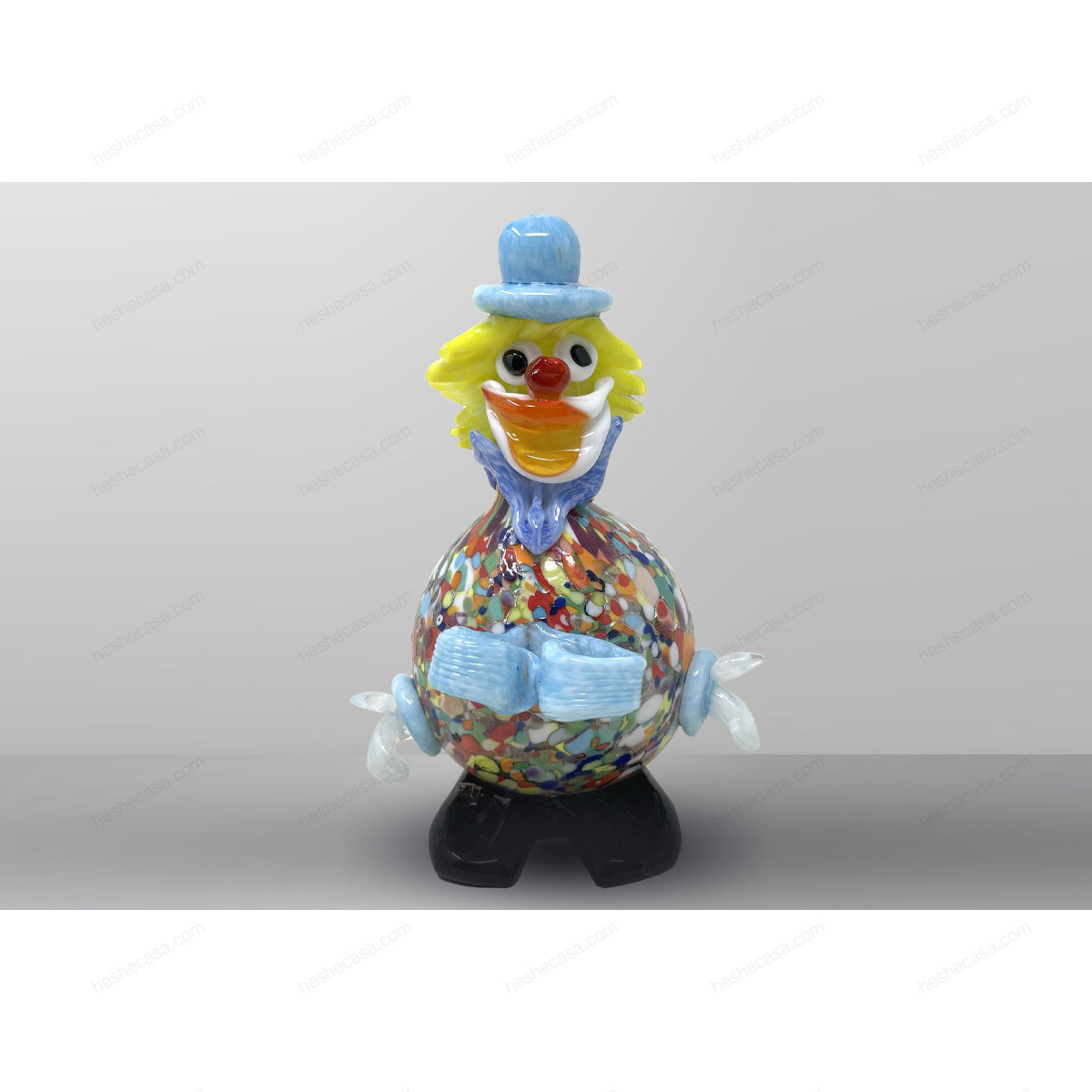 Murrine Clown In Murano Glass  Sculpture摆件