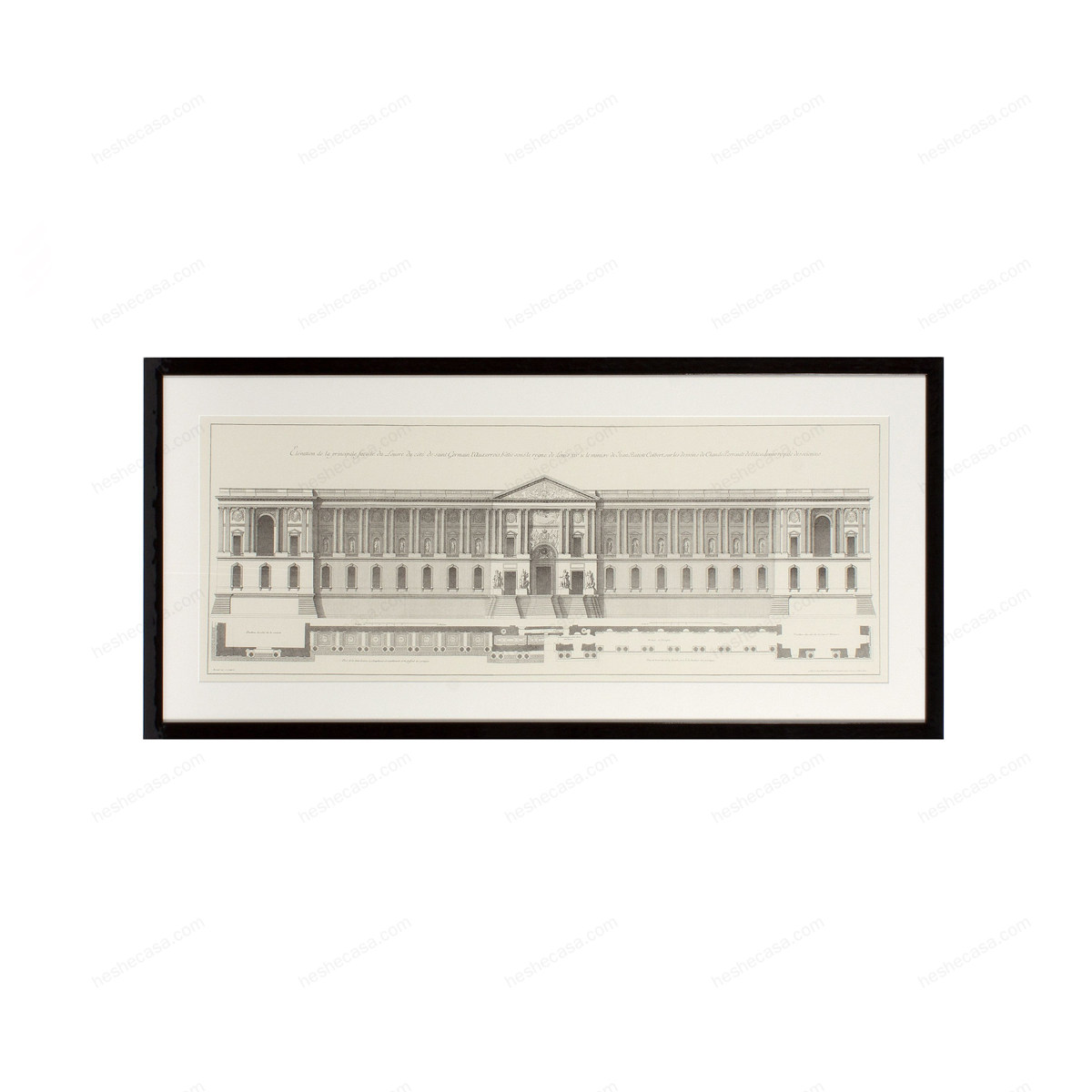 Prints La Façade Du Louvre Set Of 2装饰画