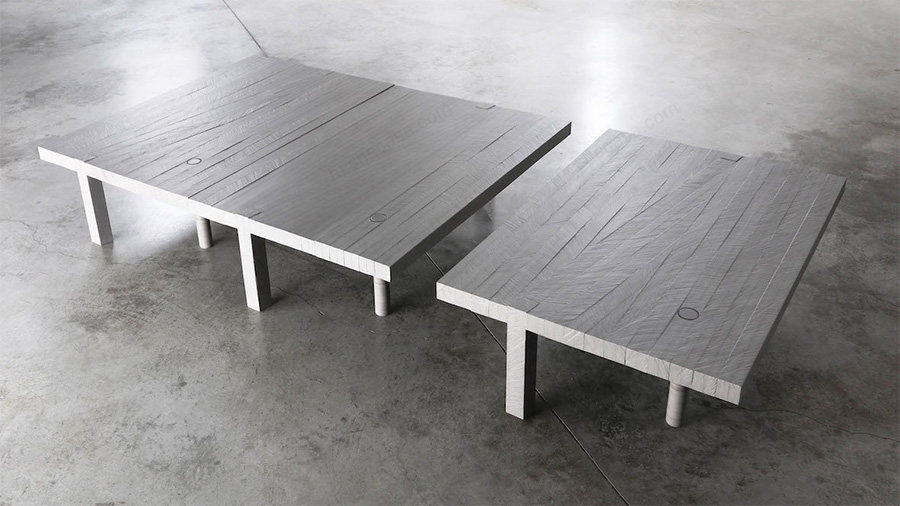 Vlonder桌子：灵感源于洪水,展现自然木纹之美 第2张