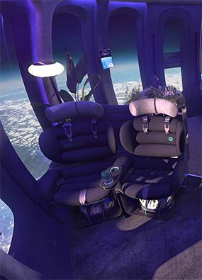 Space Perspective公司揭示“世界上第一个太空休息室”的室内设计