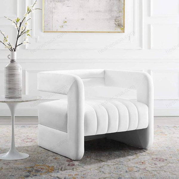 现代风格白色扶手椅