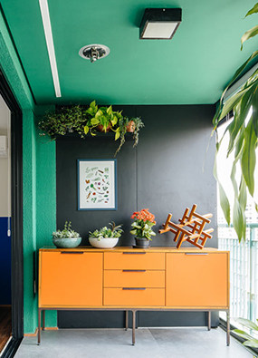 颜色明亮清新的巴西公寓装修案例