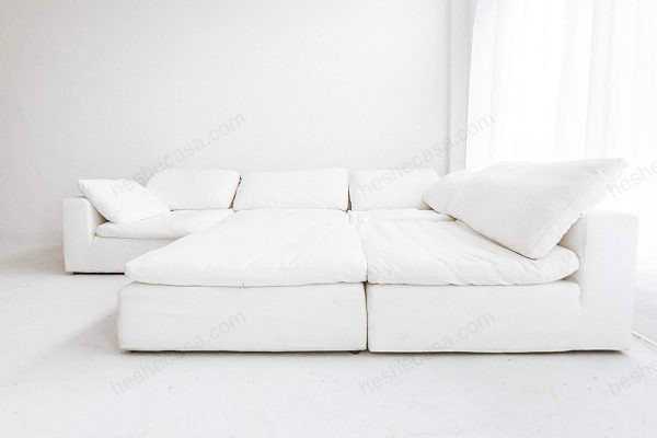 现代白色组合式沙发