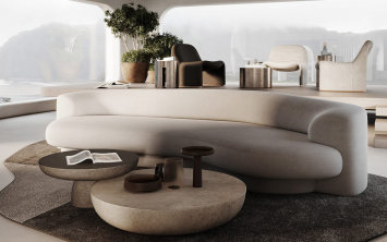 圆边家具结合优美曲线设计 带来舒适轻松的家居体验