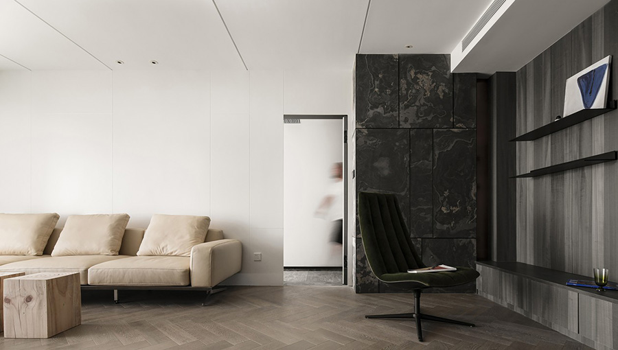 EAC欧美中心灰度极简优雅的客厅装修设计效果图 第2张