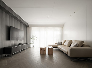 EAC欧美中心灰度极简优雅的客厅装修设计案例