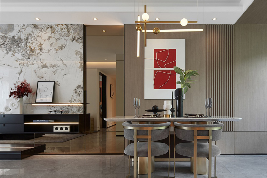 保利城创智谷的116㎡客厅样板间装修设计效果图 第3张