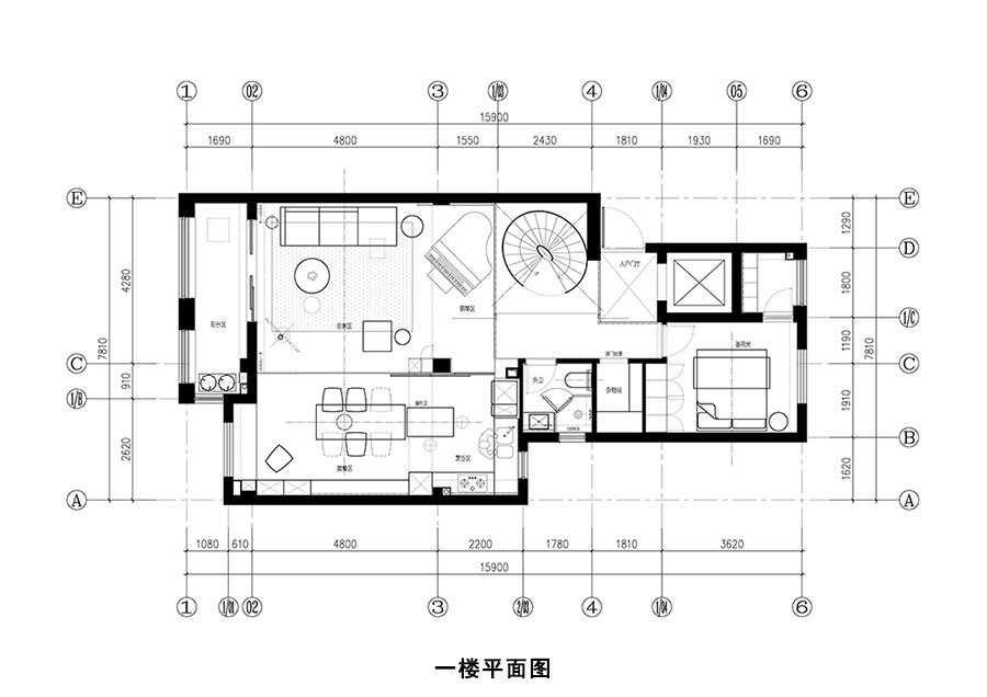 香湖壹号装修设计平面图 第1张