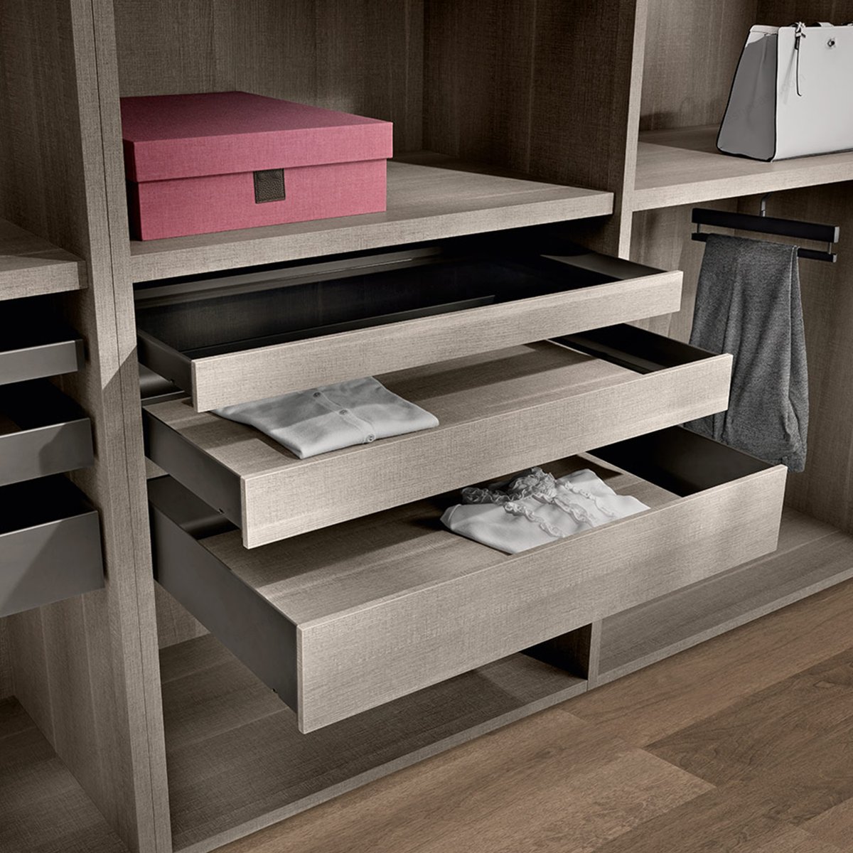 3 sided drawer H 78 铝制三侧抽屉 用于正面木质抽屉