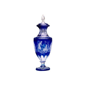Cased Blue Medium Amphora Mariani摆件