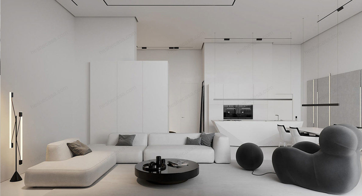 玩转极简风格的室内设计客厅3